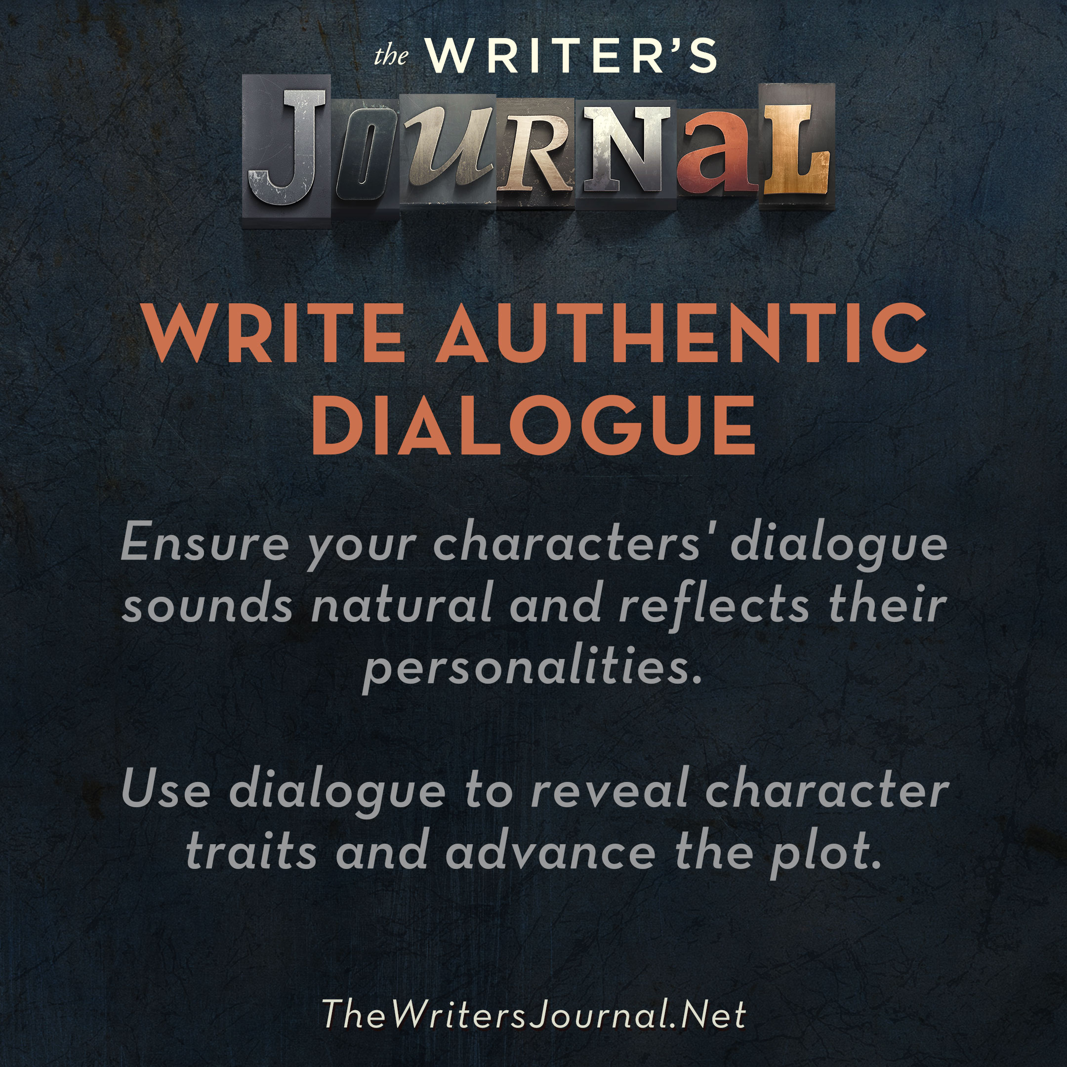 WRITE AUTHENTIC DIALOGUE